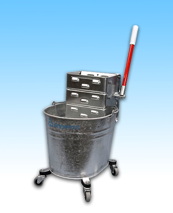 Mop Bucket (Geerpres) Metal Mop Bucket w/ Side Press Wringer 26Qt.